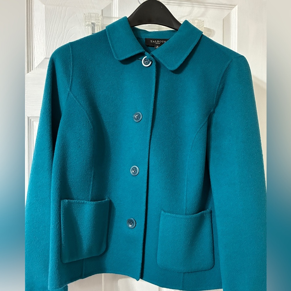 Talbots Teal Pea Coat for Women